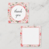 シックエレガントロマ感謝していシックなピンクのフローラノート ノートカード (正面/裏面)