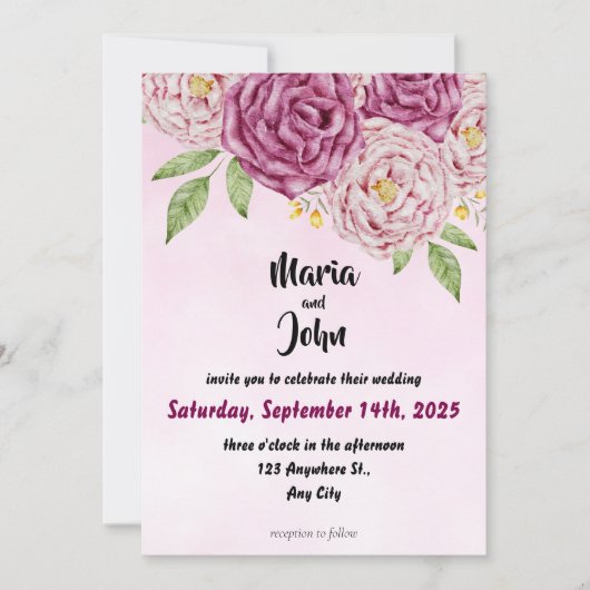 シックエレガントロユニークマンティムミニマルクラシックリスト 招待状 (正面)