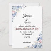 シックエレガントロユニークマンティムミニマルクラシックリスト 招待状 (正面)