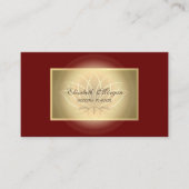 シックエレガントロータスプロフェッショナルフェイク、金ゴールド、赤 名刺 (正面)