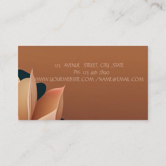 シックエレガントロータスヨガインストラクター 名刺 (裏面)