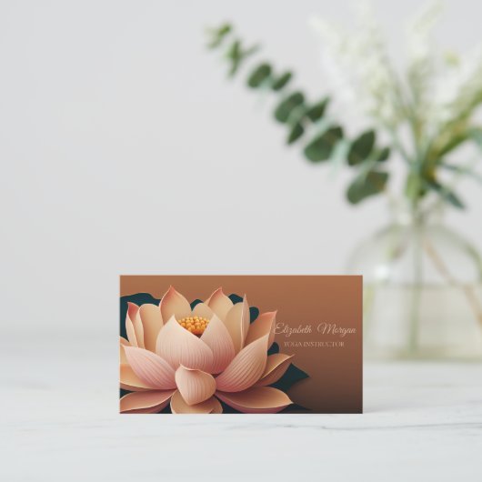 シックエレガントロータスヨガインストラクター 名刺 (スタンド正面)