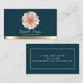 シックエレガントロータス金ゴールドストライプ 名刺 (正面/裏面)