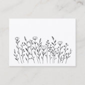 シックエレガントワイルドフラワーシンプル素朴カスタムクラフト プレイスカード (正面)