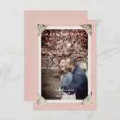 シックエレガントヴィンテージエフェクトフォト結婚カップル (正面/裏面)