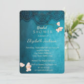 シックエレガントヴィンテージオーナメントフローラブライダルシャワー 招待状 (スタンド正面)