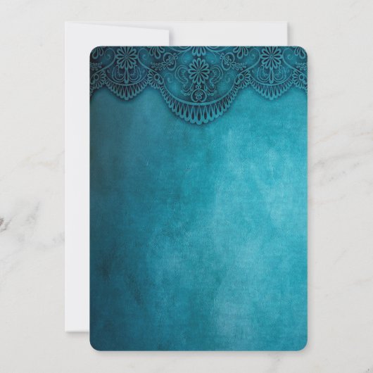 シックエレガントヴィンテージオーナメントフローラブライダルシャワー 招待状 (裏面)