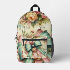 シックエレガントヴィンテージカスタムリュック プリントバックパック