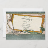 シックエレガントヴィンテージスタイリッシュ装飾結婚ズ 招待状 (正面)