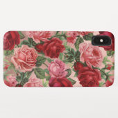 シックエレガントヴィンテージピンクレッドローズフローラ名 Case-Mate iPhoneケース (裏面(横))
