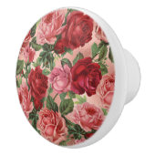 シックエレガントヴィンテージピンクレッドローゼスフローラ セラミックノブ (右)