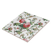 シックエレガントヴィンテージピンクローズフローラ タイル (側面)