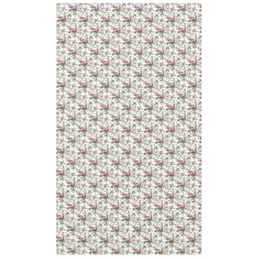 シックエレガントヴィンテージピンクローズフローラ テーブルクロス (正面)