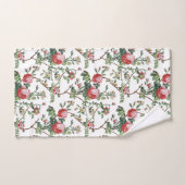 シックエレガントヴィンテージピンクローズフローラ バスタオルセット (ハンドタオル)