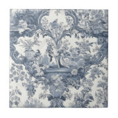 シックエレガントヴィンテージブルートイレデジュイ タイル (正面)