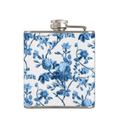 シックエレガントヴィンテージブルーバラフローラ フラスク (裏面)