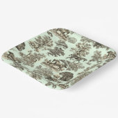 シックエレガントヴィンテージベージュウマ素朴ントワール ペーパープレート (傾斜あり)