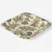 シックエレガントヴィンテージベージュウマ素朴ントワール ペーパープレート (傾斜あり)