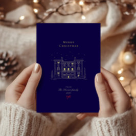 シックエレガントヴィンテージメリークリスマスホリデーカード シーズンカード