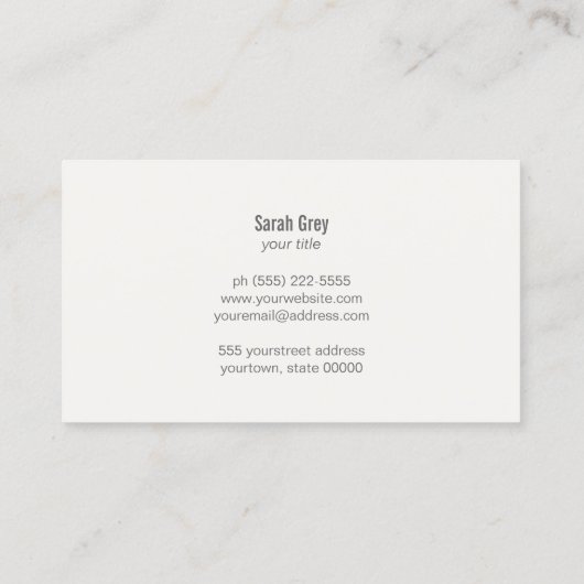 シックエレガントヴィンテージモチーフ 名刺 (裏面)