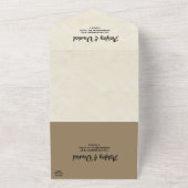 シックエレガントヴィンテージ素朴サイクリングウ結婚ィード オールインワン招待状 (外側)