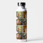 シックエレガント写真パーソナライズされたコラージュ模様 ウォーターボトル (左面)