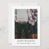 シックエレガント写真ミニマルのクリスマス シーズンカード (正面)