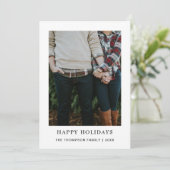 シックエレガント写真ミニマルのクリスマス シーズンカード (スタンド正面)