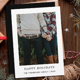 シックエレガント写真ミニマルのクリスマス シーズンカード