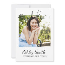 シックエレガント卒業招待状