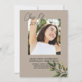 シックエレガント卒業招待状 招待状 (裏面)