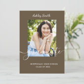 シックエレガント卒業招待状 招待状 (スタンド正面)