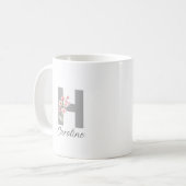 シックエレガント名前をカスタムする コーヒーマグカップ (正面左)