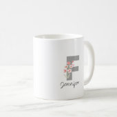 シックエレガント名前をカスタムする コーヒーマグカップ (正面右)