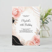 シックエレガント大人40歳の誕生日 招待状 (スタンド正面)