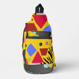 シックエレガント幾何モダンスタイル少年 スリングバッグ