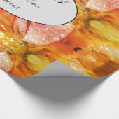 シックエレガント抽象芸術アモダンートピンクオレンジ ラッピングペーパー (角)