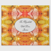 シックエレガント抽象芸術アモダンートピンクオレンジ ラッピングペーパー (フラット)