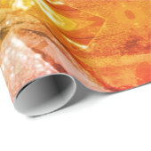 シックエレガント抽象芸術アモダンートピンクオレンジ ラッピングペーパー (ロールコーナー)