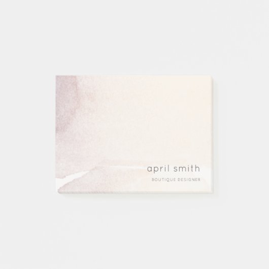 シックエレガント抽象芸術バラ金ゴールドパープルウォーター色 ポストイット (正面)