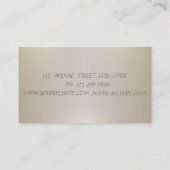 シックエレガント洗練されたバラ金ゴールドハート 名刺 (裏面)