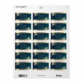 シックエレガント洗練されたフローラグリーン金ゴールド ラベル (フルシート)