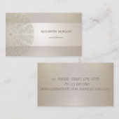 シックエレガント洗練レース 名刺 (正面/裏面)