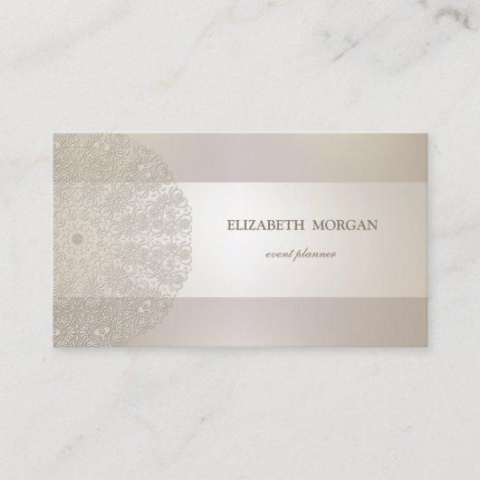 シックエレガント洗練レース 名刺 (正面)