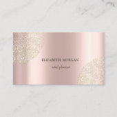 シックエレガント洗練,レース,バラ金ゴールド 名刺 (正面)