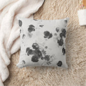シックエレガント白黒グレイバラフローラトワール クッション (ブランケット)