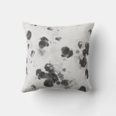 シックエレガント白黒グレイバラフローラトワール クッション (裏面)