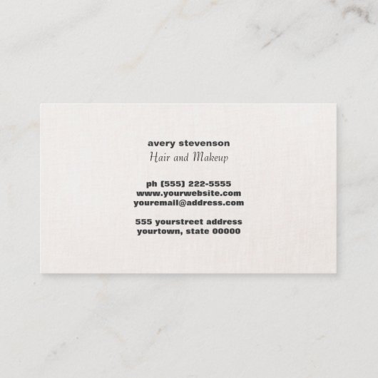 シックエレガント白黒ストライプ金ゴールド 名刺 (裏面)