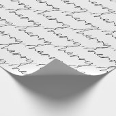 シックエレガント白黒スメリークリプトレタリング ラッピングペーパー (角)