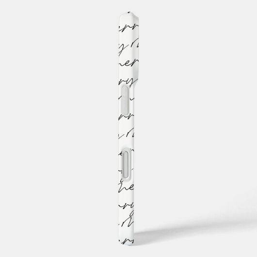 シックエレガント白黒スメリークリプトレタリング Case-Mate iPhoneケース (裏面 / 右)